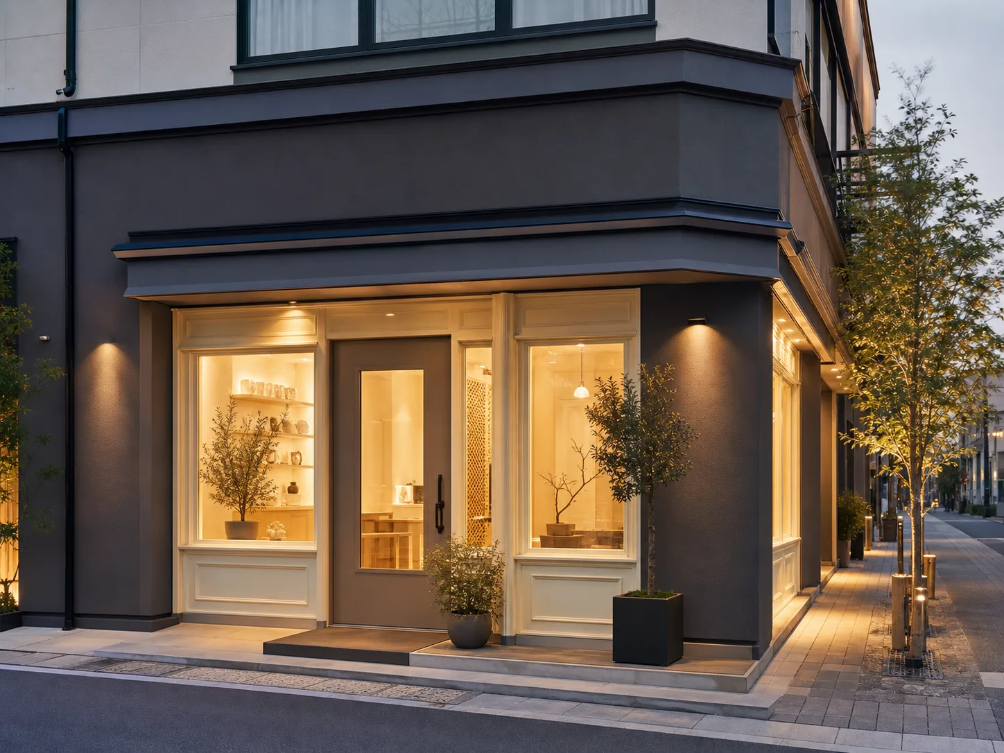 塗装によって整えられた店舗外観のイメージ